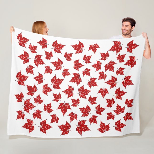 Canada Blanket Canada Maple Leaf Throw Blankets (In Situ)