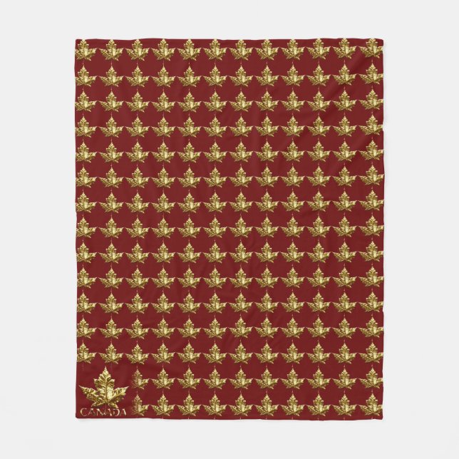 Canada Blanket Gold Canada Maple Leaf Blanket (Front)