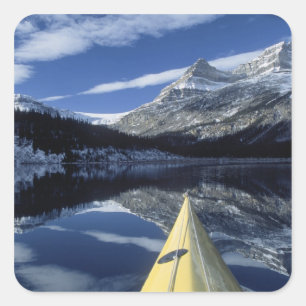 Canada, British Columbia, Banff. Kayak bow on Square Sticker