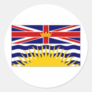 Canada British Columbia Flag Classic Round Sticker