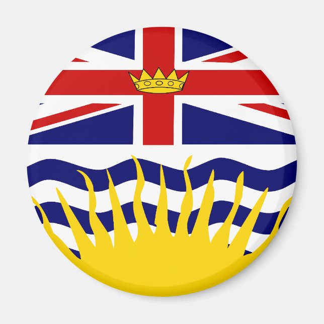 Canada British Columbia Flag Magnet (Front)