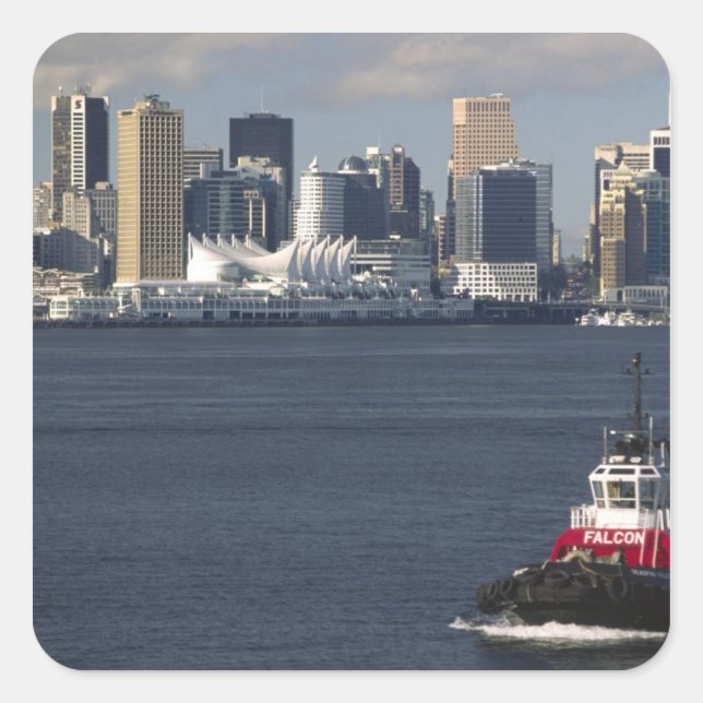 Canada, British Columbia, Vancouver. Downtown Square Sticker (Front)