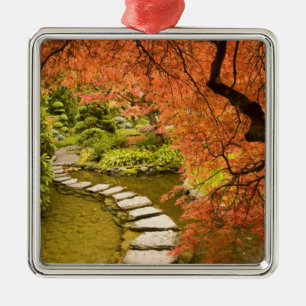CANADA, British Columbia, Victoria. Autumn Metal Tree Decoration