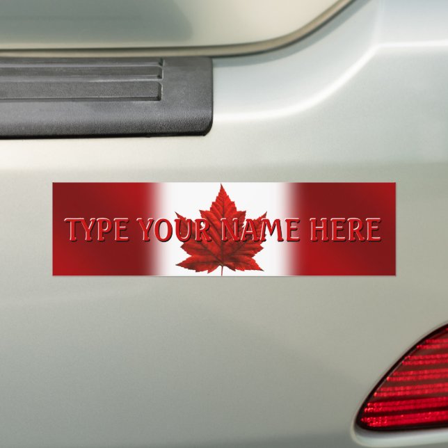 Canada Bumper Stickers Customised CN Flag Stickers (On Car)