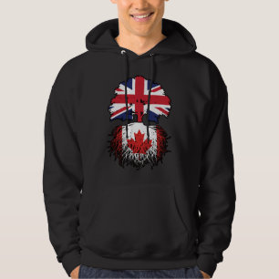 Canada Canadian British UK Tree Roots Flag Hoodie