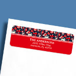 Canada Canadian Christmas Winter Moose Address<br><div class="desc">Canada Canadian Christmas Winter Moose Address label. Beautiful red and white winter Canadian elements against a navy blue background. Accented with a moose,  christmas trees,  Canada flag,  maple leaf,  and ice skates. Perfect for xmas and the holidays.</div>