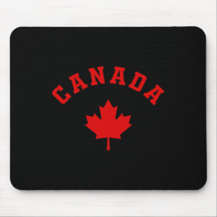 Canada Canadian Flag Maple Leaf Logo Hiking Skiing Mouse Pad