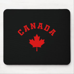Canada Canadian Flag Maple Leaf Logo Hiking Skiing Mouse Pad
