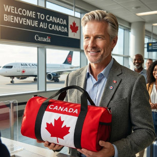 CANADA. Canadian flag. Patriotic. Duffle Bag