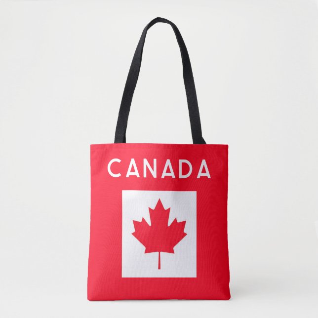 CANADA. Canadian flag. Patriotic. Shoulder Tote (Front)