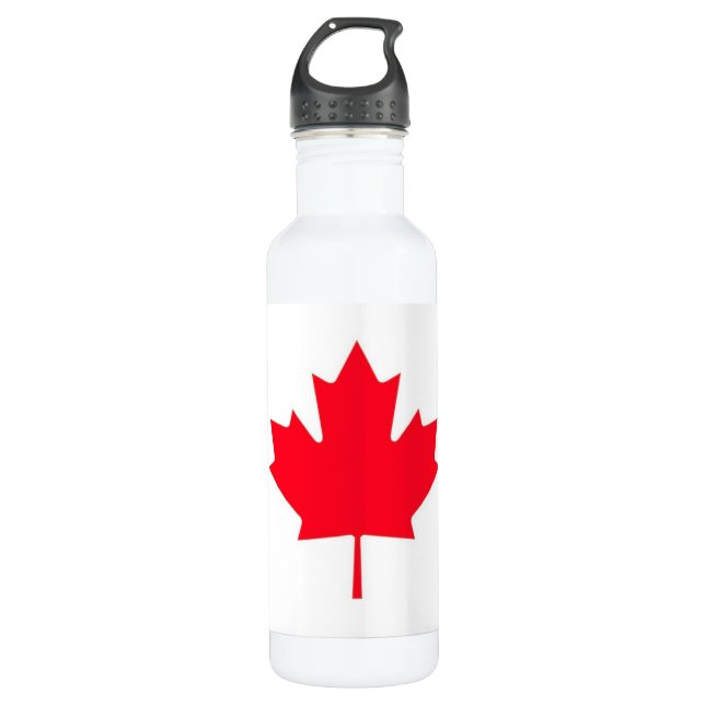 CANADA. Canadian flag. Patriotic. Water Bottle (Front)