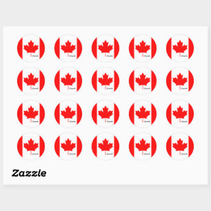 Canada & Canadian flag patriots, holiday / sports Classic Round Sticker