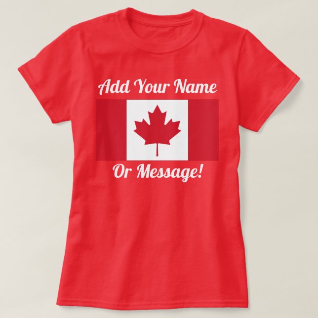 Canada Canadian Flag T-Shirt (Design Front)