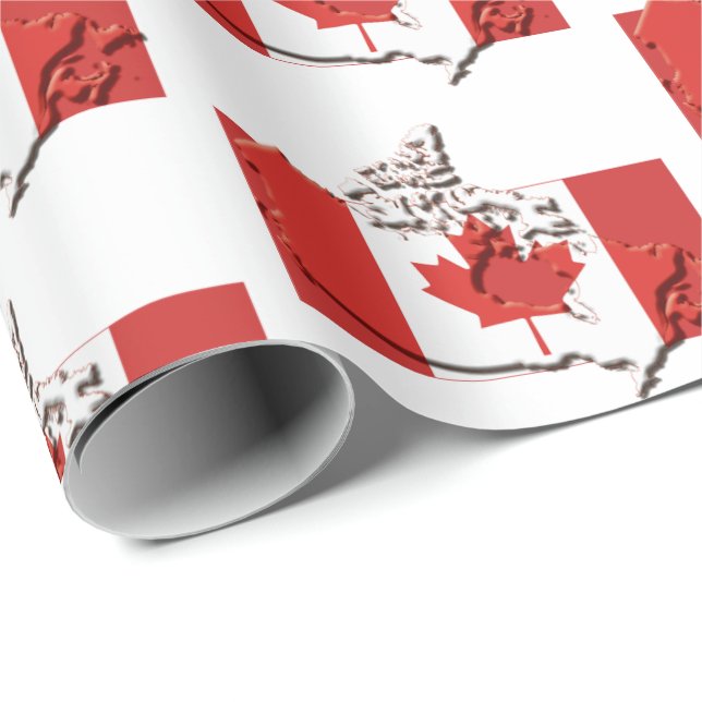 CANADA | Canadian Flag Wrapping Paper (Roll Corner)