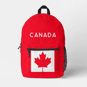 CANADA. Canadian maple leaf flag. Patriotic.  Printed Backpack
