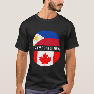 Canada Canadians Philippines Filipino Mixed Dna Fl T-Shirt