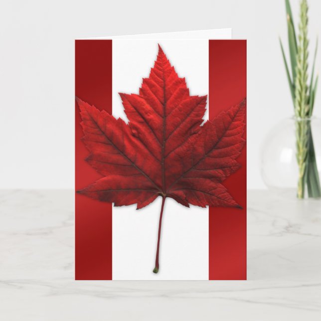 Canada Cards Canada Flag Greeting Cards Custom (Front)