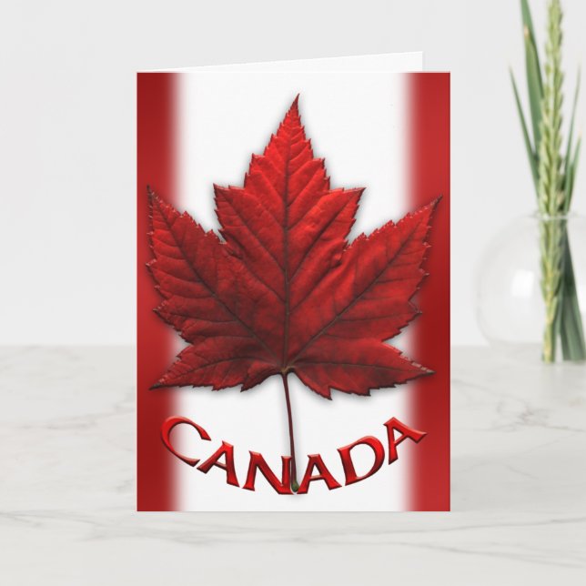 Canada Cards Canada Flag Greeting Cards Custom (Front)