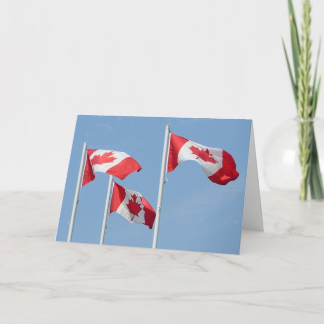 Canada Cards Canada Flag Greeting Cards Custom (Front)