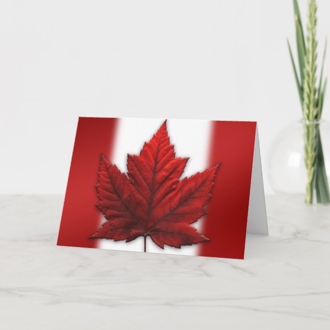 Canada Cards Canada Flag Greeting Cards Custom (Front)
