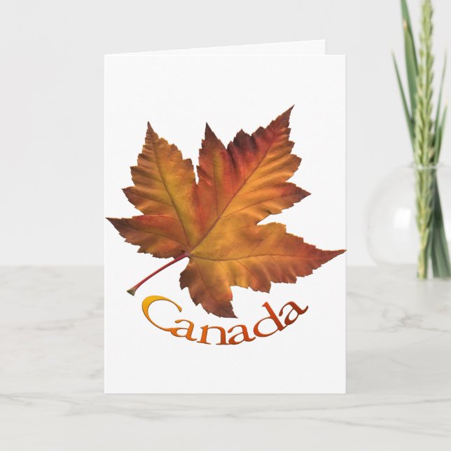Canada Cards Canada Maple Leaf Greeting Cards (Front)