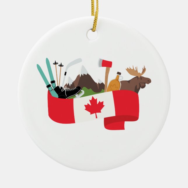 Canada Ceramic Tree Decoration (Front)
