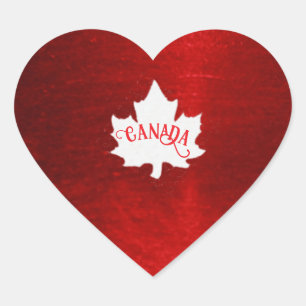 CANADA CHRISTMAS HEART STICKER