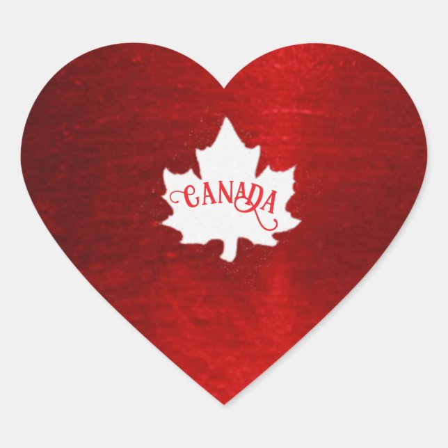 CANADA CHRISTMAS HEART STICKER (Front)