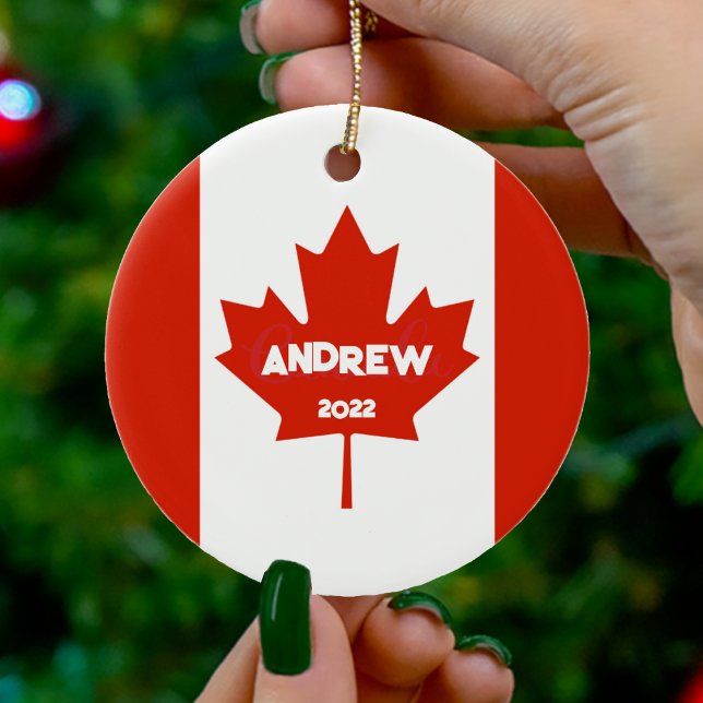 Canada Christmas Ornament for Canadians (Canada Canadian Flag Christmas Ornament)
