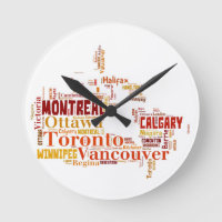 Canada Cities Word Art