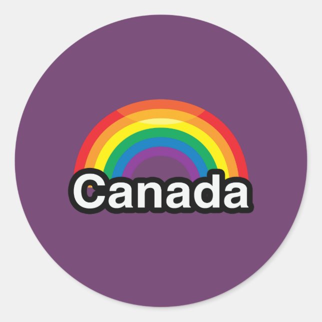 CANADA CLASSIC ROUND STICKER (Front)