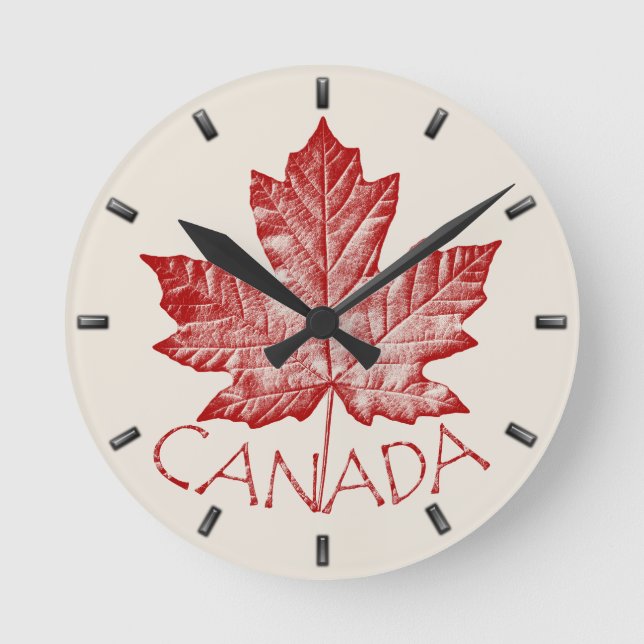 Canada Clock Cool Canada Souvenir Wall Clocks Gift (Front)