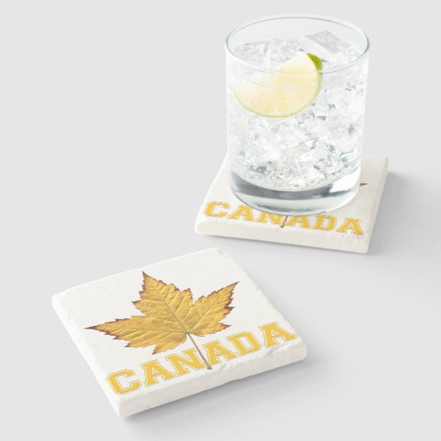 Canada Coasters Marble Canada Varsity Coasters (Side)