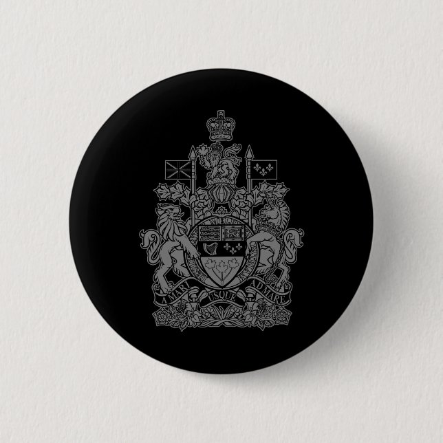 Canada Coat of Arms - Canada Crest 6 Cm Round Badge (Front)