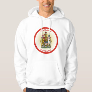 Canada Coat of Arms Circle Shape Hoodie