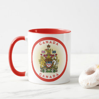 Canada Coat of Arms Circle Shape Mug
