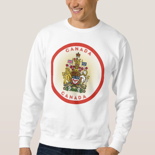 Canada Coat of Arms Circle Shape Sweatshirt (Front)
