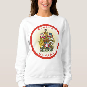 Canada Coat of Arms Circle Shape Sweatshirt