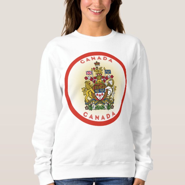 Canada Coat of Arms Circle Shape Sweatshirt (Front)