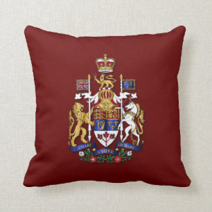 Canada coat of arms cushion