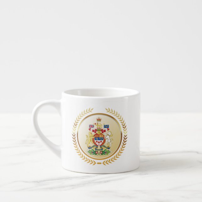 Canada Coat of Arms Espresso Cup (Left)