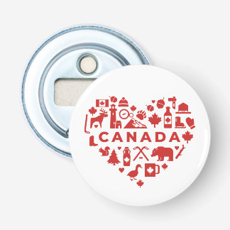 Canada Collage Heart Bottle Opener