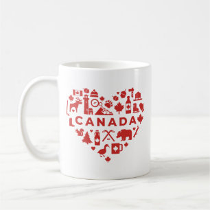 Canada Collage Heart Coffee Mug