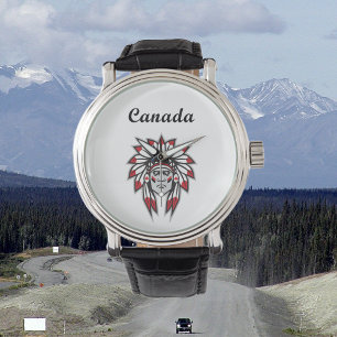 Canada Colorful Native American Indian Chief Watch