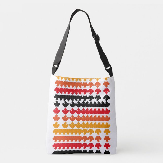CANADA COLORS MAPLE BY MASANSER PIXELAT CROSSBODY BAG (Back)
