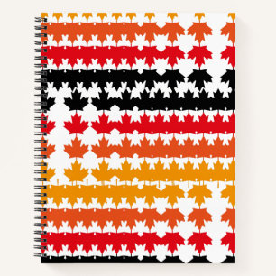 CANADA COLORS MAPLE BY MASANSER PIXELAT NOTEBOOK