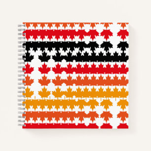 CANADA COLORS MAPLE BY MASANSER PIXELAT NOTEBOOK