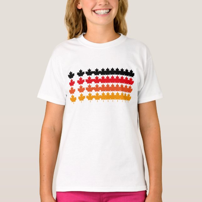 CANADA COLORS MAPLE BY MASANSER PIXELAT T-Shirt (Front)