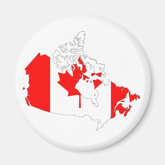 canada country flag map shape silhouette symbol magnet (Front)