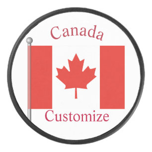 Canada Country Flag Thunder_Cove Hockey Puck